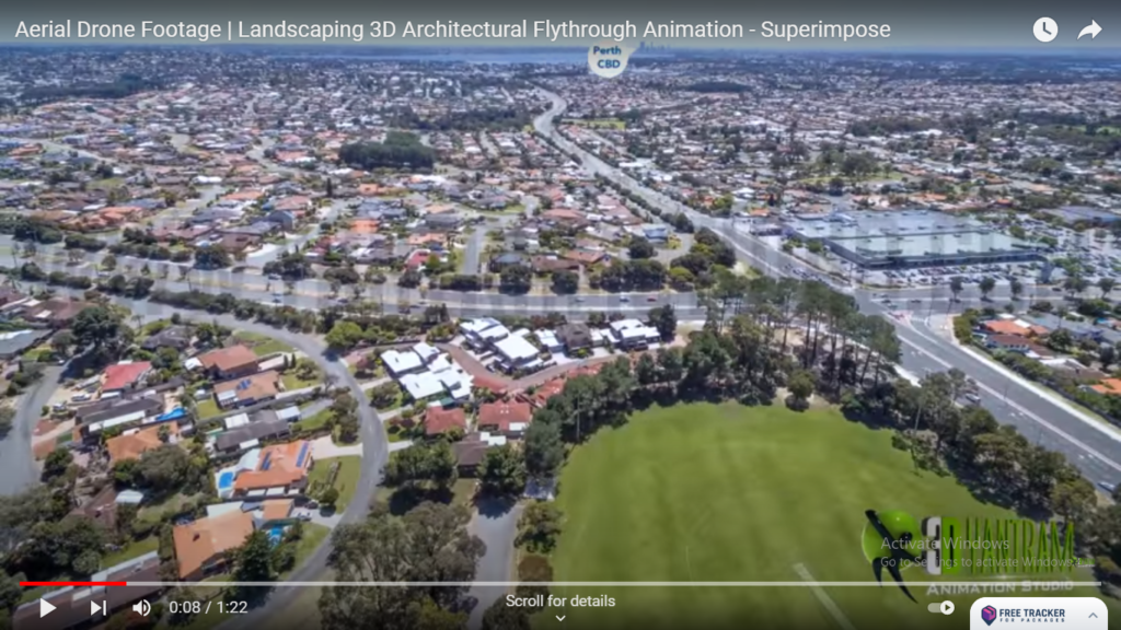 Aerial Drone Footage of landscaping by 3d architectural visualization walkthrough studio - Los Angeles, California