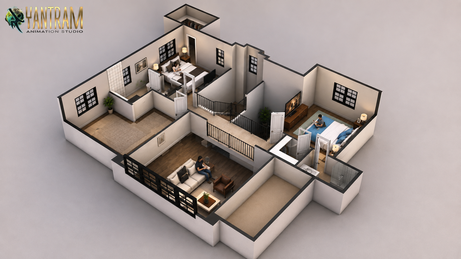 4-Bedroom Modern Residential House Design of 3d floor Plan designer , Fort Worth – Texas