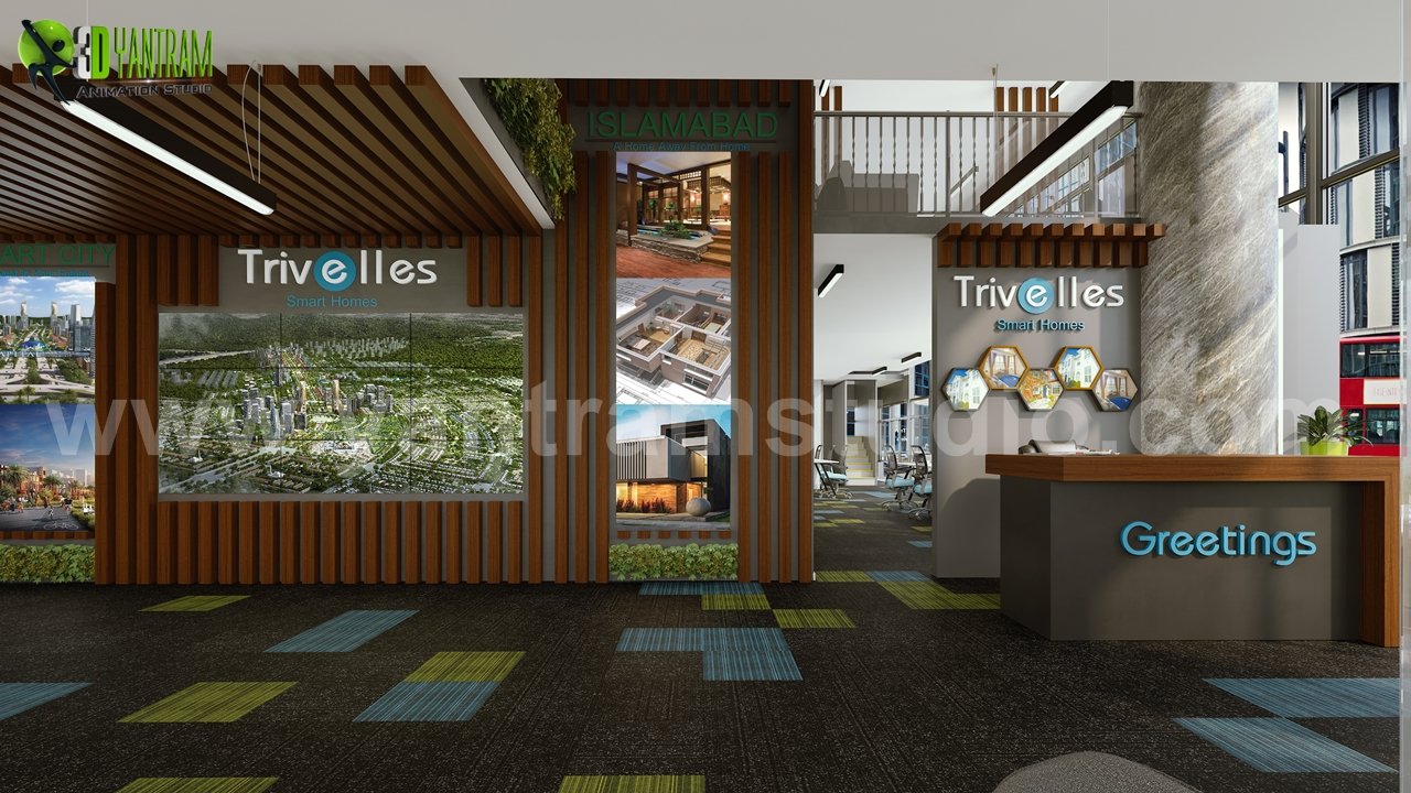 Innovative 3D Office Interior Design of 3D interior design firms, Dubai – UAE