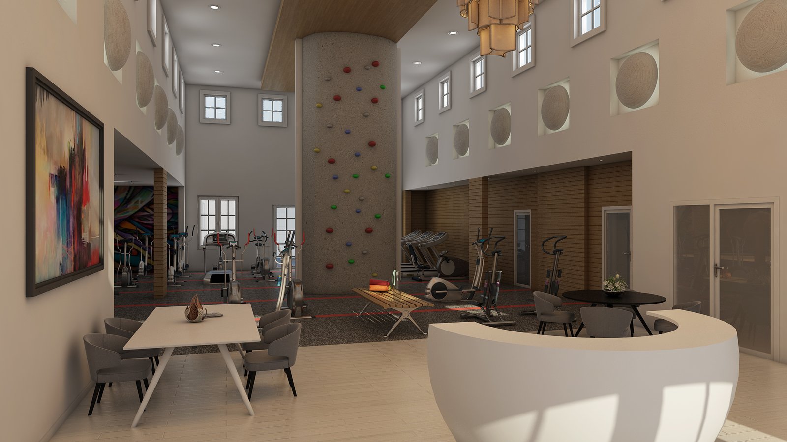 interior gym area