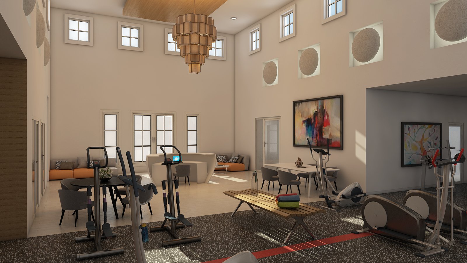 reception area And gym area