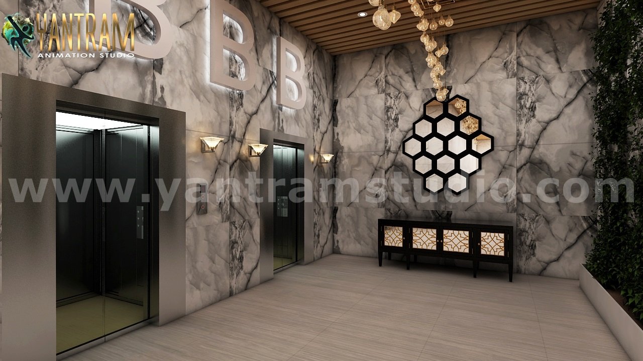 Water side Restaurant of 3d architectural visualization walkthrough New York – USA