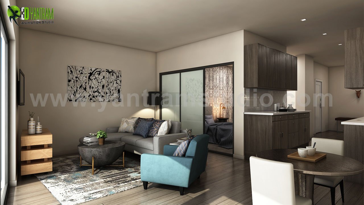 3d interior visualization of Latest Apartment with 3D Interior Modeling, Miami – USA