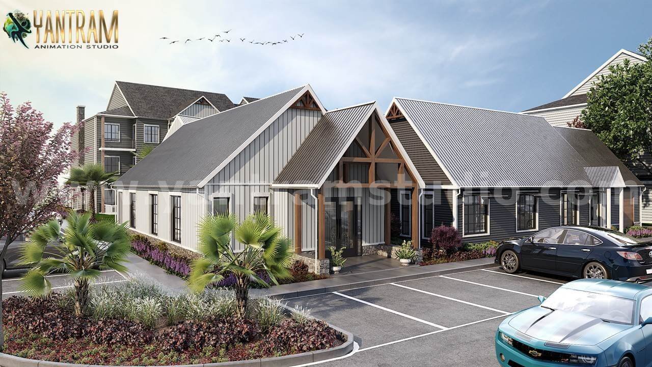 Architectural modelling services to Clubhouse SUMPTUOUS ROOF of architectural modelling services, Dubai – UAE