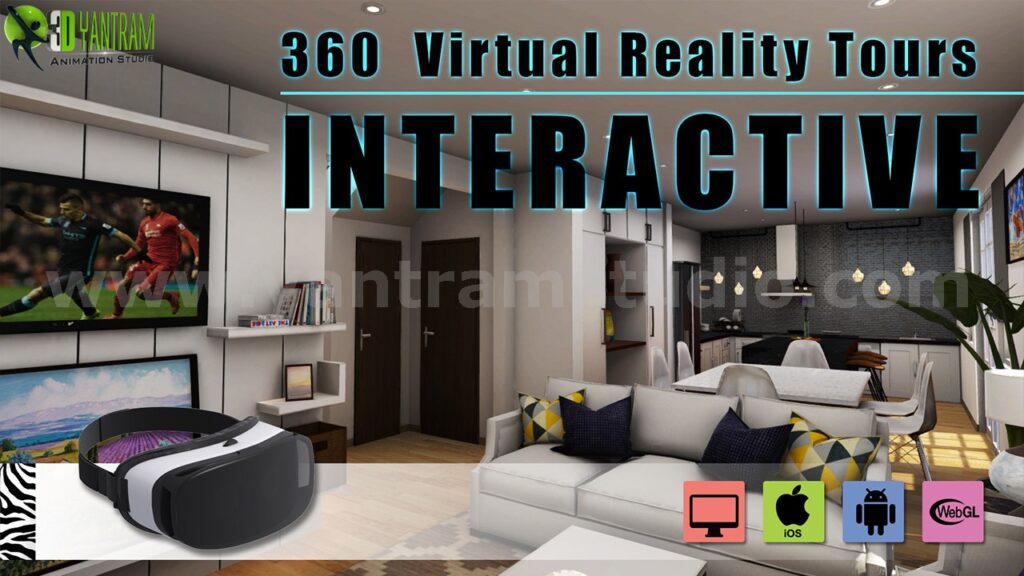 Interactive 360 Virtual Reality Tours Mobile App Developed by Yantram 3d Architectural Animation Studio, Atlanta – USA