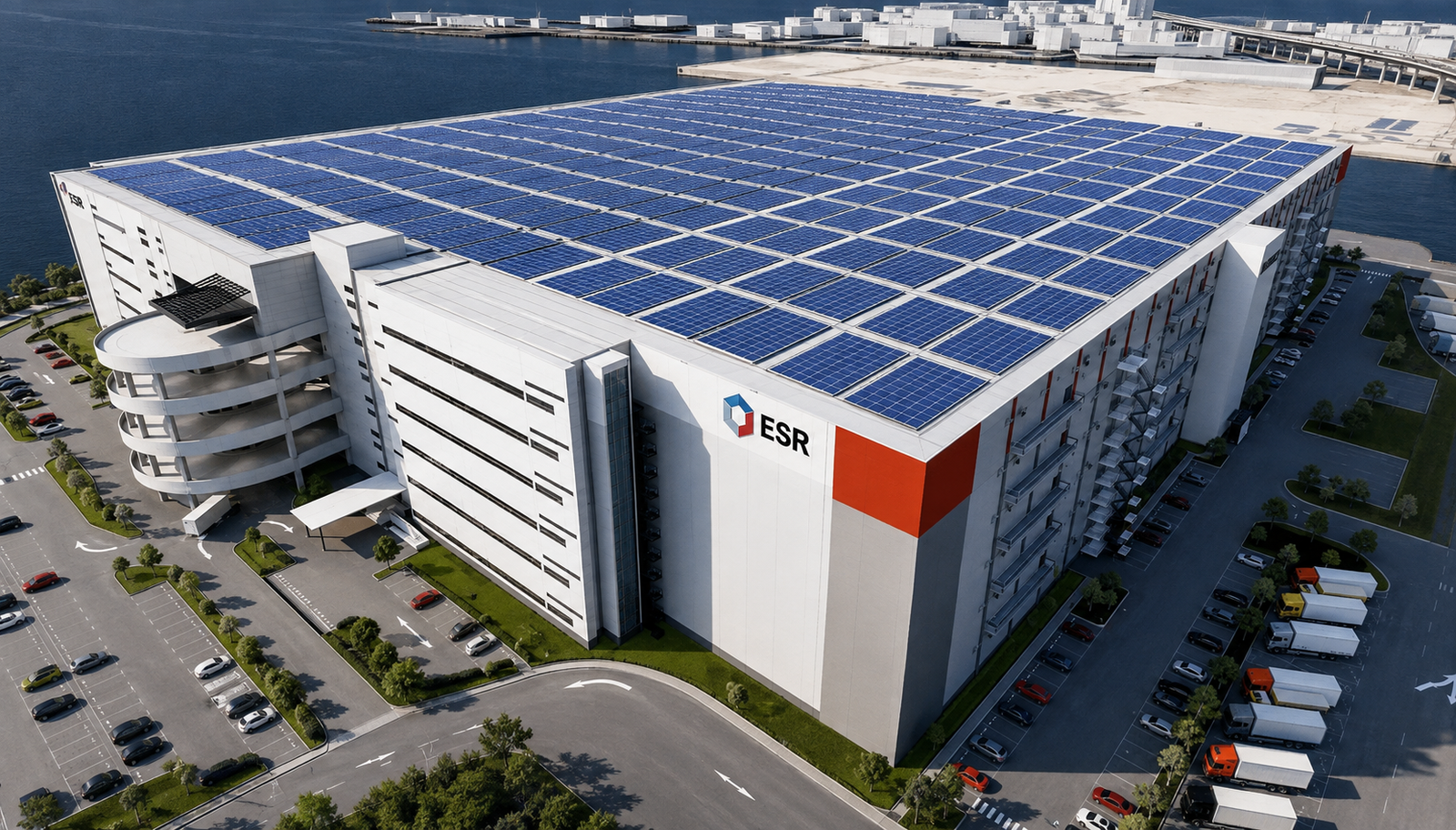 architectural, rendering, studio, animation, visualization, services, Idea, company, companies, firms, agency, exterior, Arial, parking, warehouse