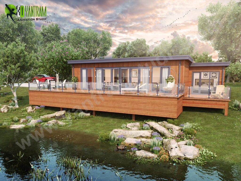 3d-Rendering-Service-to-Lodge-Exterior-with-Natural-Landscape-Pond-Creative-ideas-UK-London