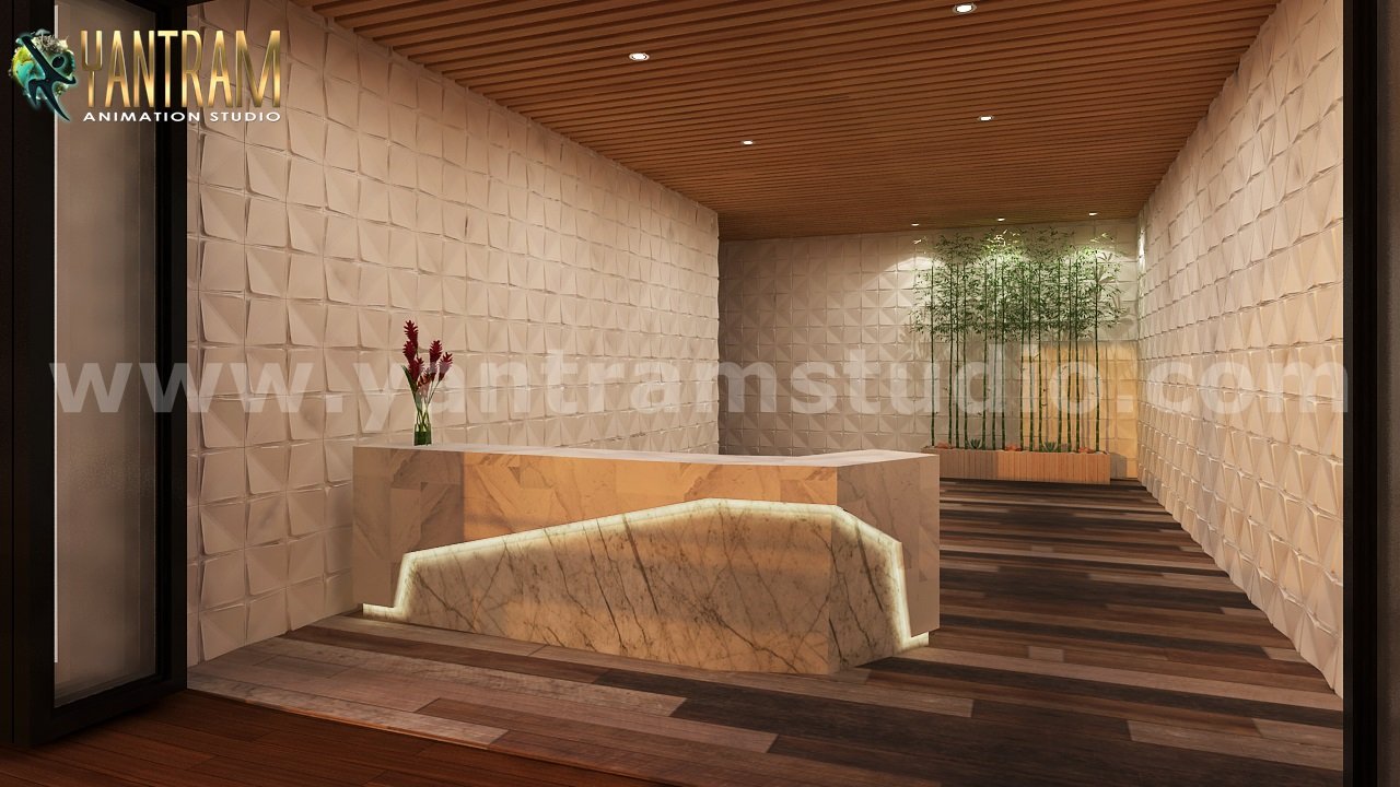 Water side Restaurant of 3d architectural visualization walkthrough New York – USA