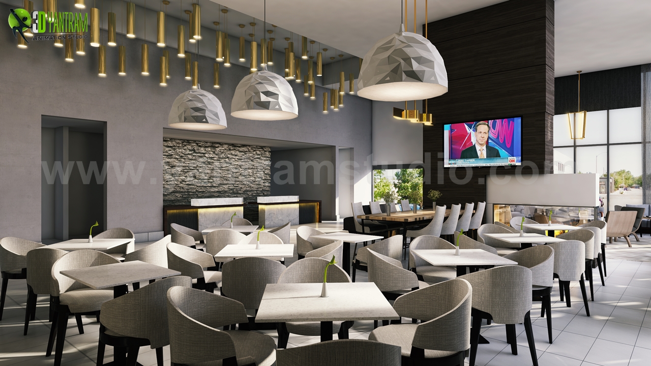 Best Cafe, Bar & Restaurant Interior Designs by Yantram 3d Interior Design Firms – Vegas, USA