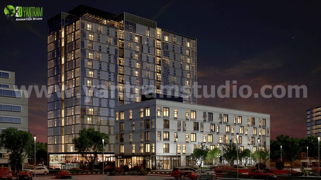 High Rise Building 3D Rendering Ideas architectural visualisation services Liverpool - UK