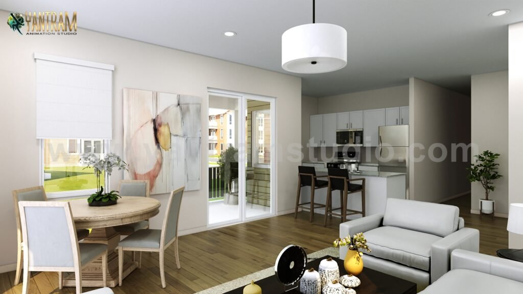 3D Interior & Exterior Rendering Design with Pool & parking area of architectural modelling services, Sydney – Australia