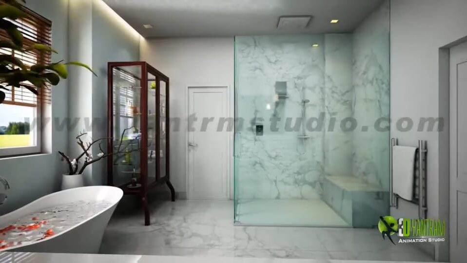 interior rendering company, architectural, studio, animation, visualization, company, firms, designers, agency, modern, home, bungalow, bathroom