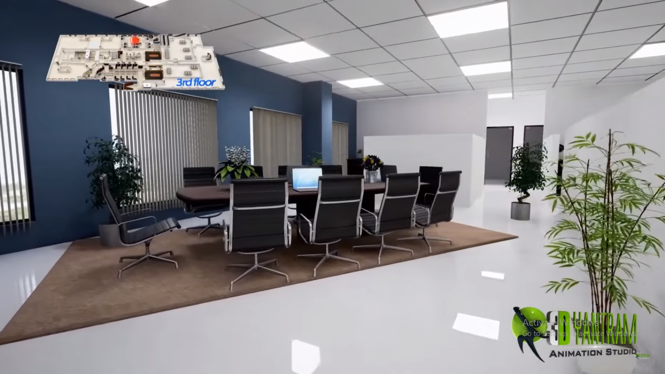 hospital conferences cabin design area idea view interior rendering