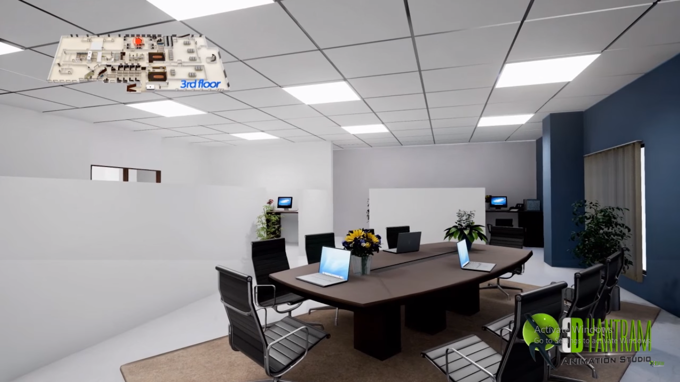 hospital conferences cabin design area idea view interior rendering