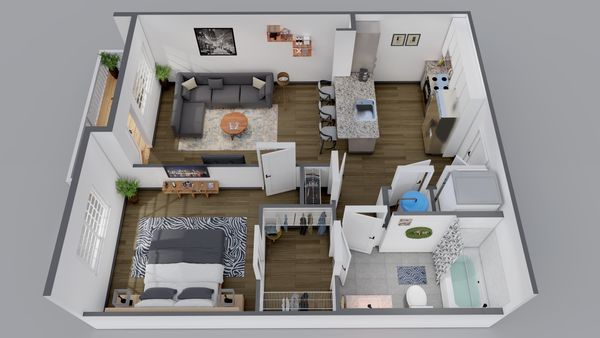 3D Floor Plan of Luxurious Apartment by Yantran 3D Floor Plan Designer, Philadelphia, Pennsylvania