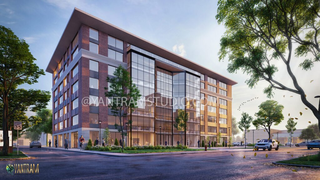 3d rendering services of Commercial Building's