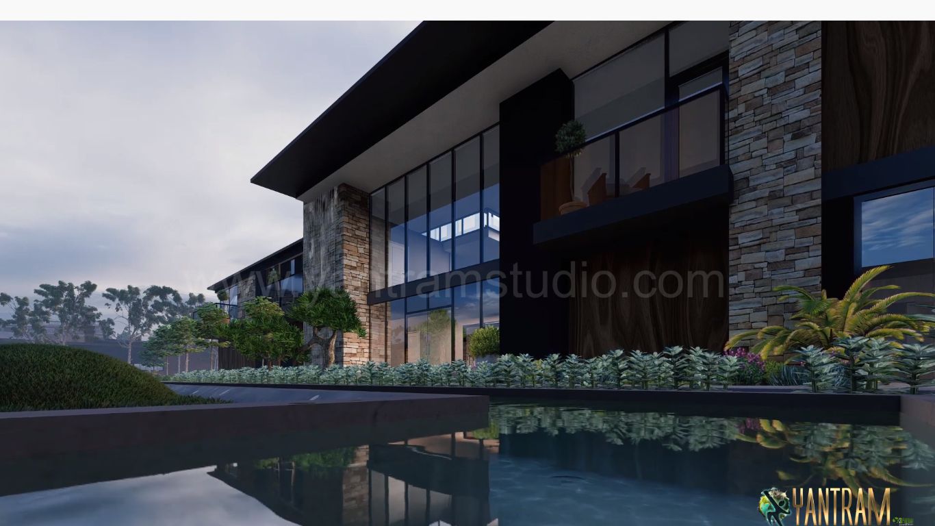 3D Exterior Rendering Services of Villa in-Miami-Florida