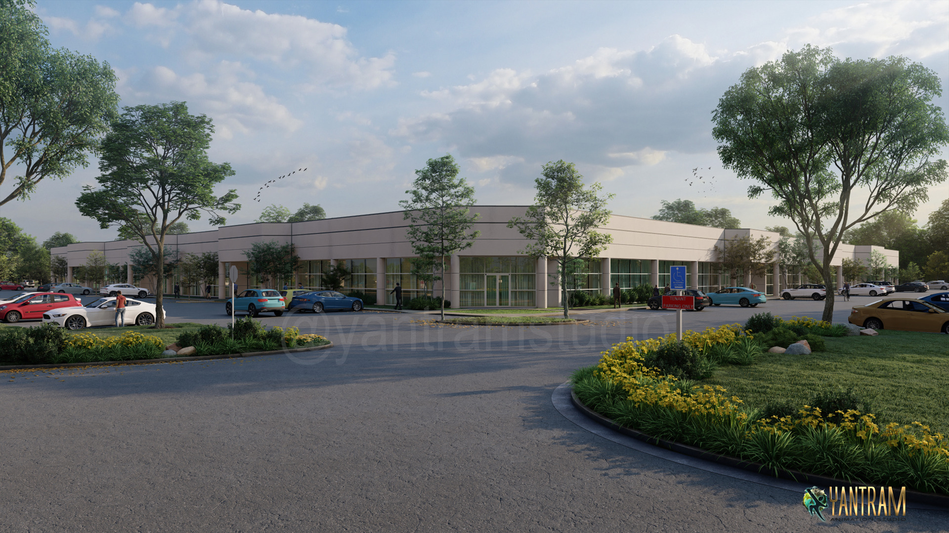 3D Architectural Rendering Service of a commercial building in orlando