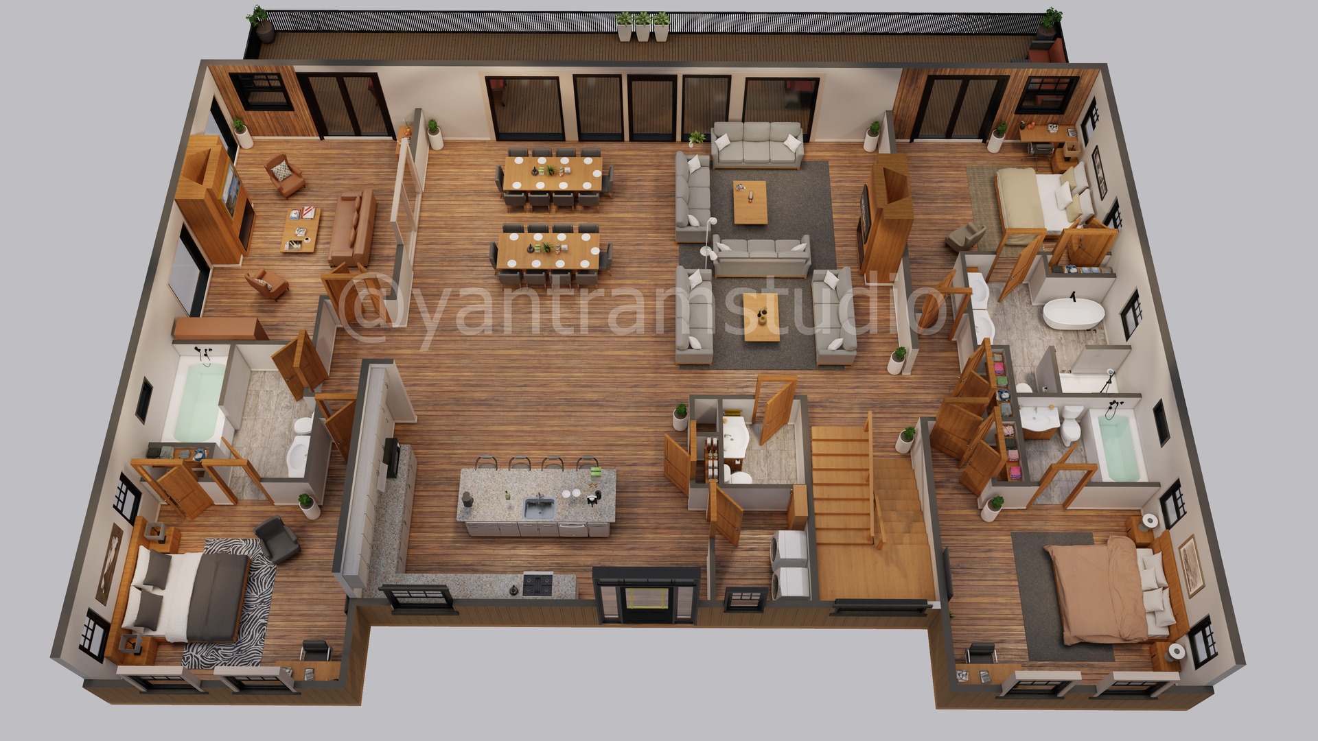 3d floor plan creator create floor plan for multi-family at Miami, Florida