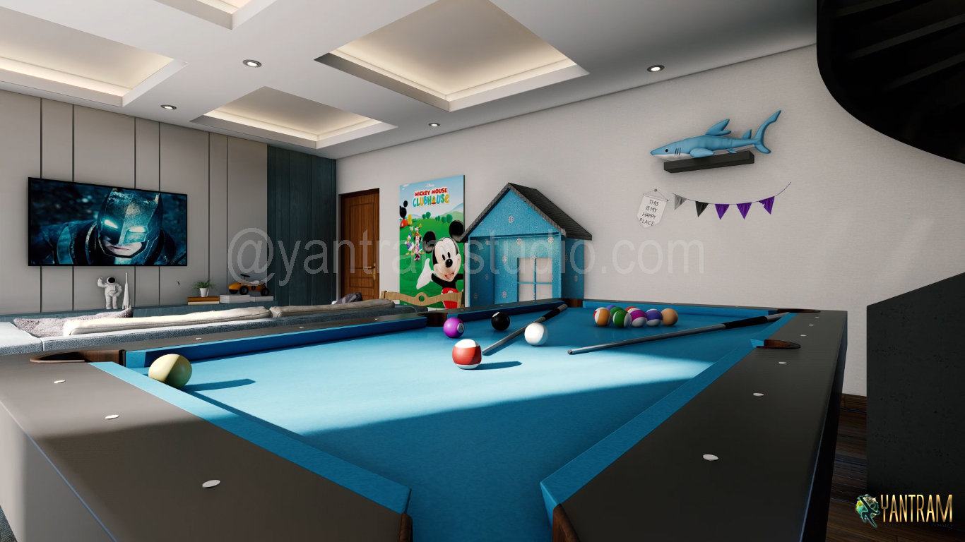 3D Interior Visualization of the living room 