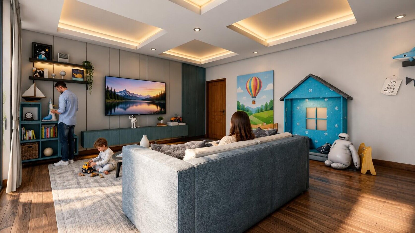 3D Interior Visualization of the living room