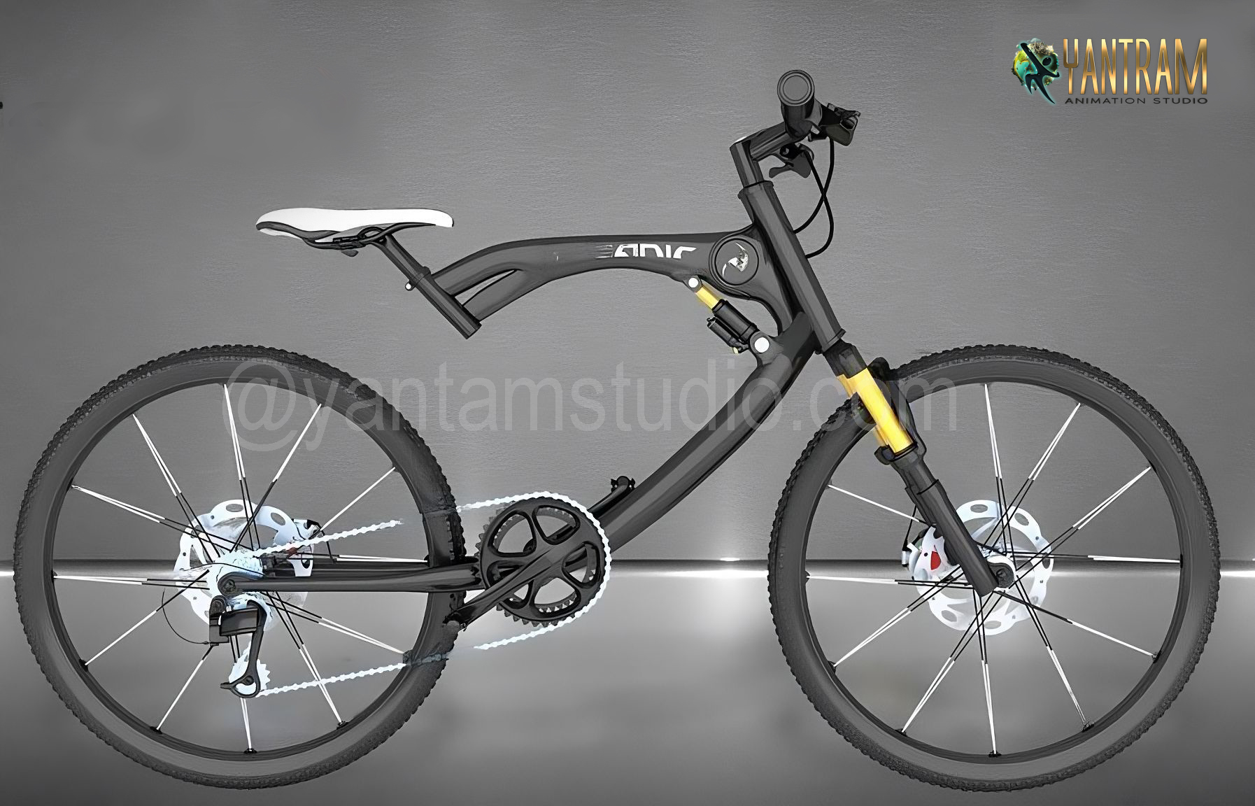 3D Product Rendering of a Track Bike in Austin, Texas by Yantram 3D Product Modeling Studio