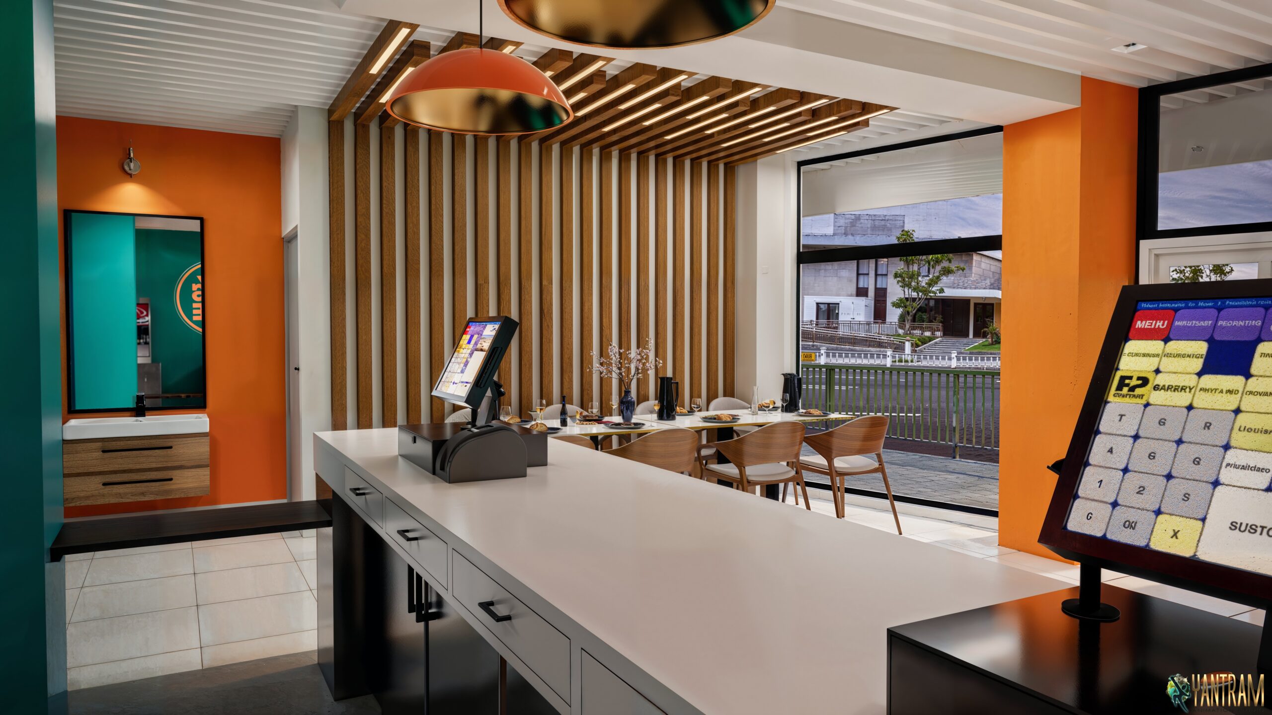 Beyond the Roost Elevating Chicken Shop Counters with Interior Rendering Services