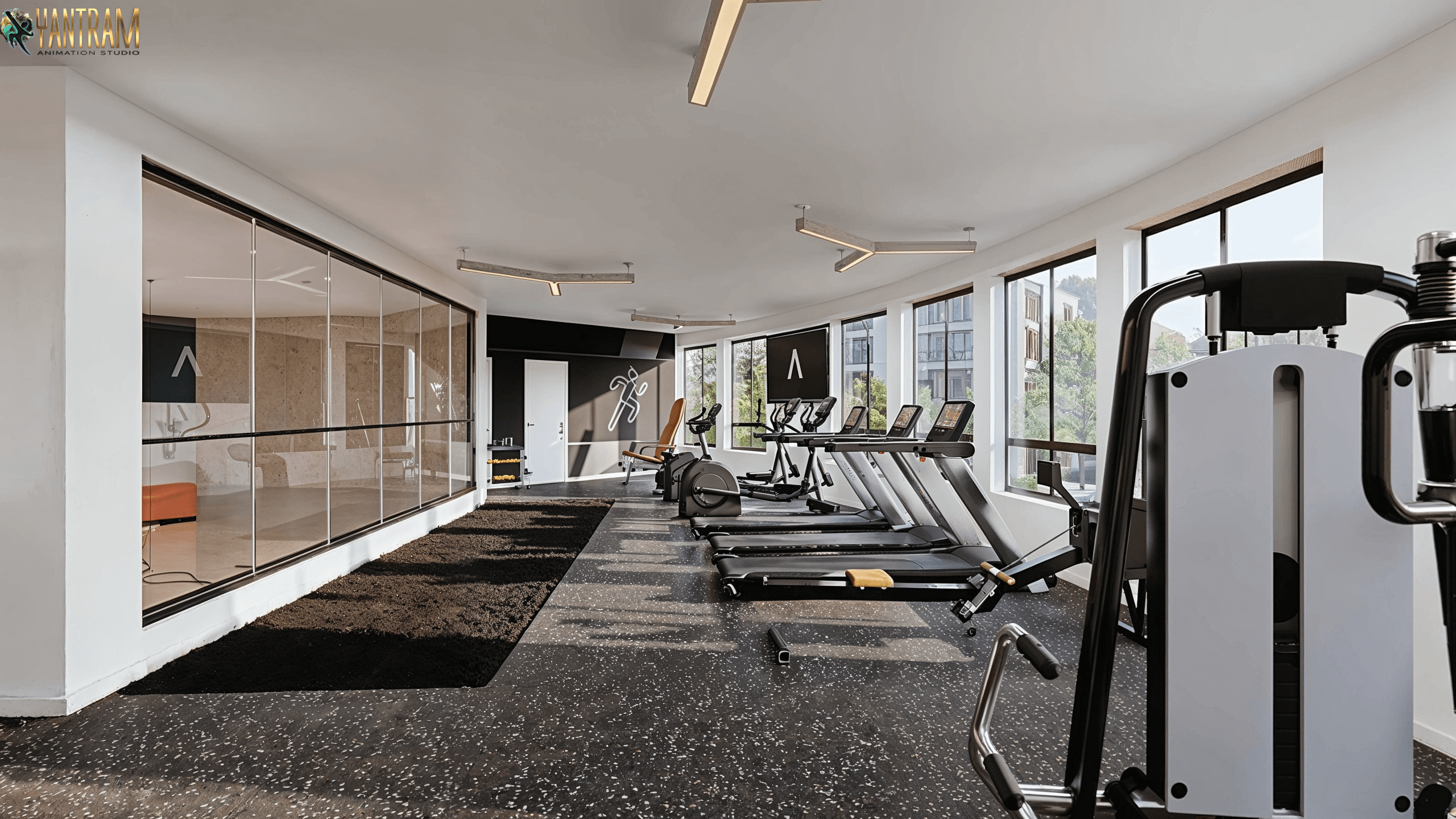 Crafting Healthy Spaces 3D Architectural Animation for Fitness Areas