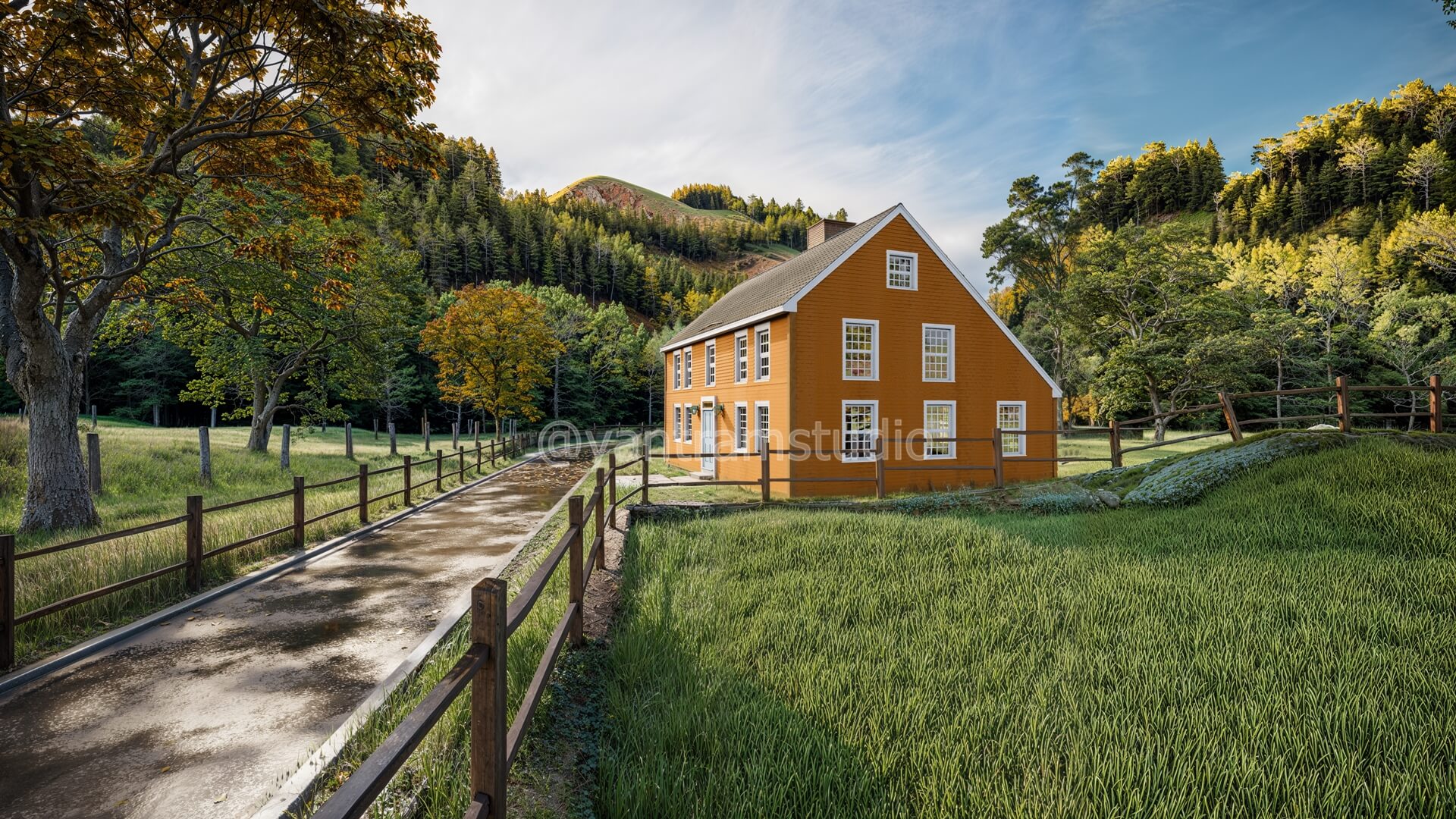 Revamp Your Barn House with Saltbox Style Top 3D Rendering Services for Stunning Exterior Design