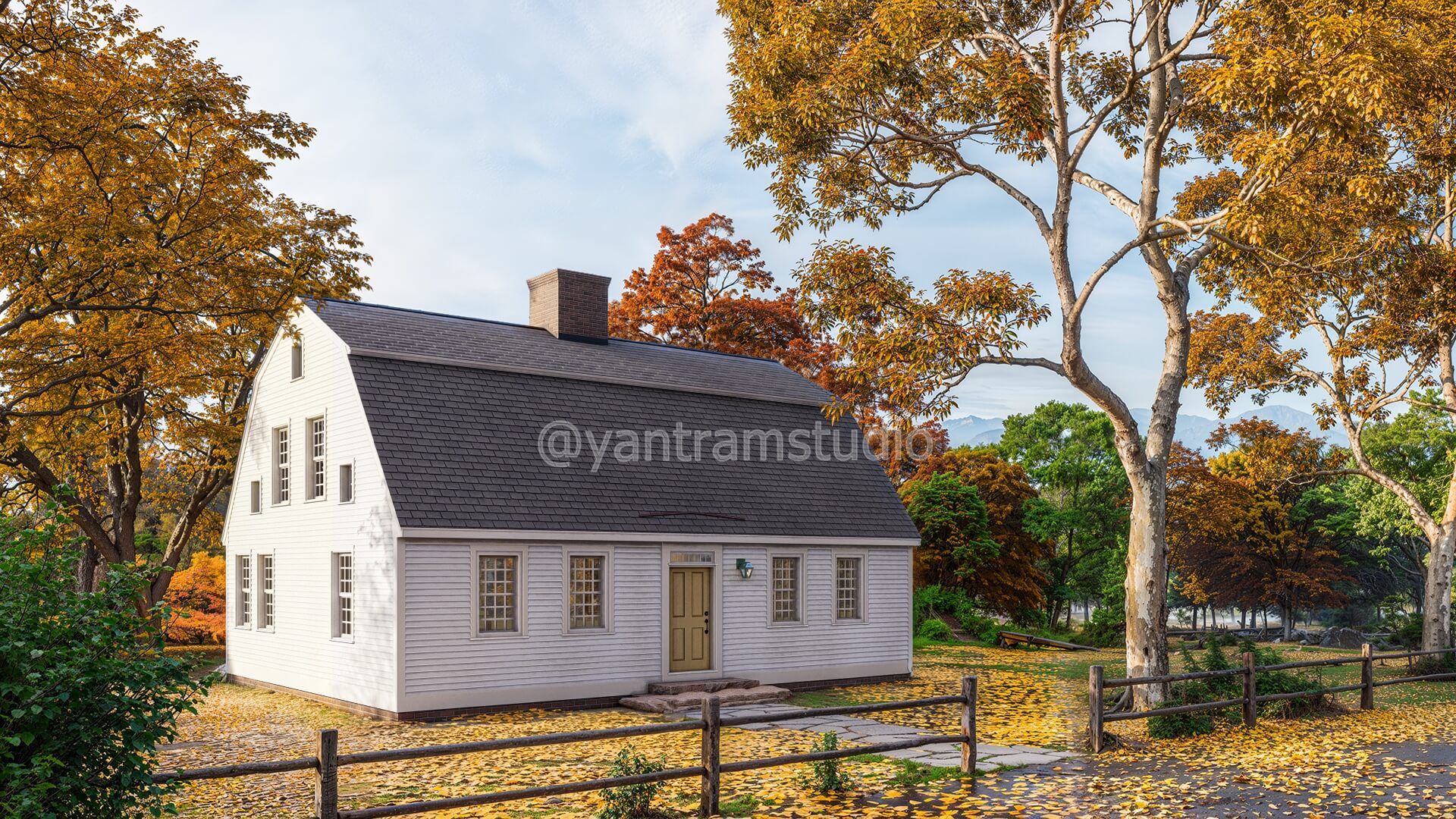 Transform Your Barn House Exterior with 3D Architectural Rendering Foliage Design and Stunning Visuals