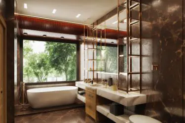 Home house villa 3d interior rendering kitchen Design view Idea