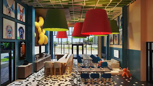 Interior restaurant café services design Idea rendering studio visualization designers commercial shop