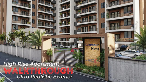 High-Rise Apartment Building 3D Walkthrough Exterior Visualization