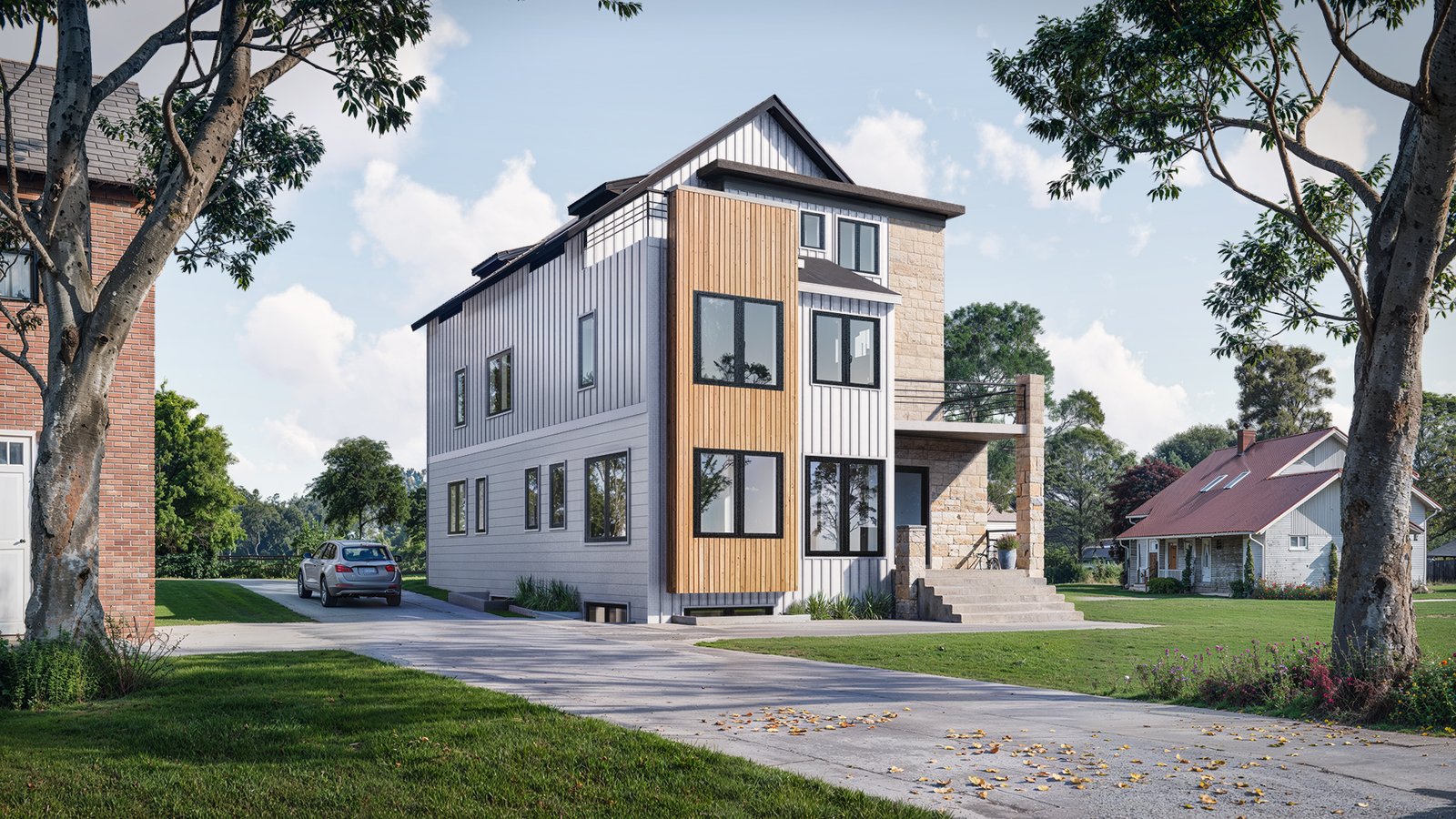 residential architectural rendering USA