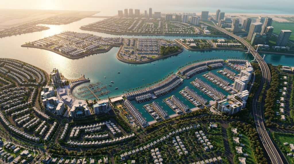 تصميم مخطط رئيسي شاطئي جوي في الرياض بالمملكة العربية السعودية — تصور معماري واقعي الرياض