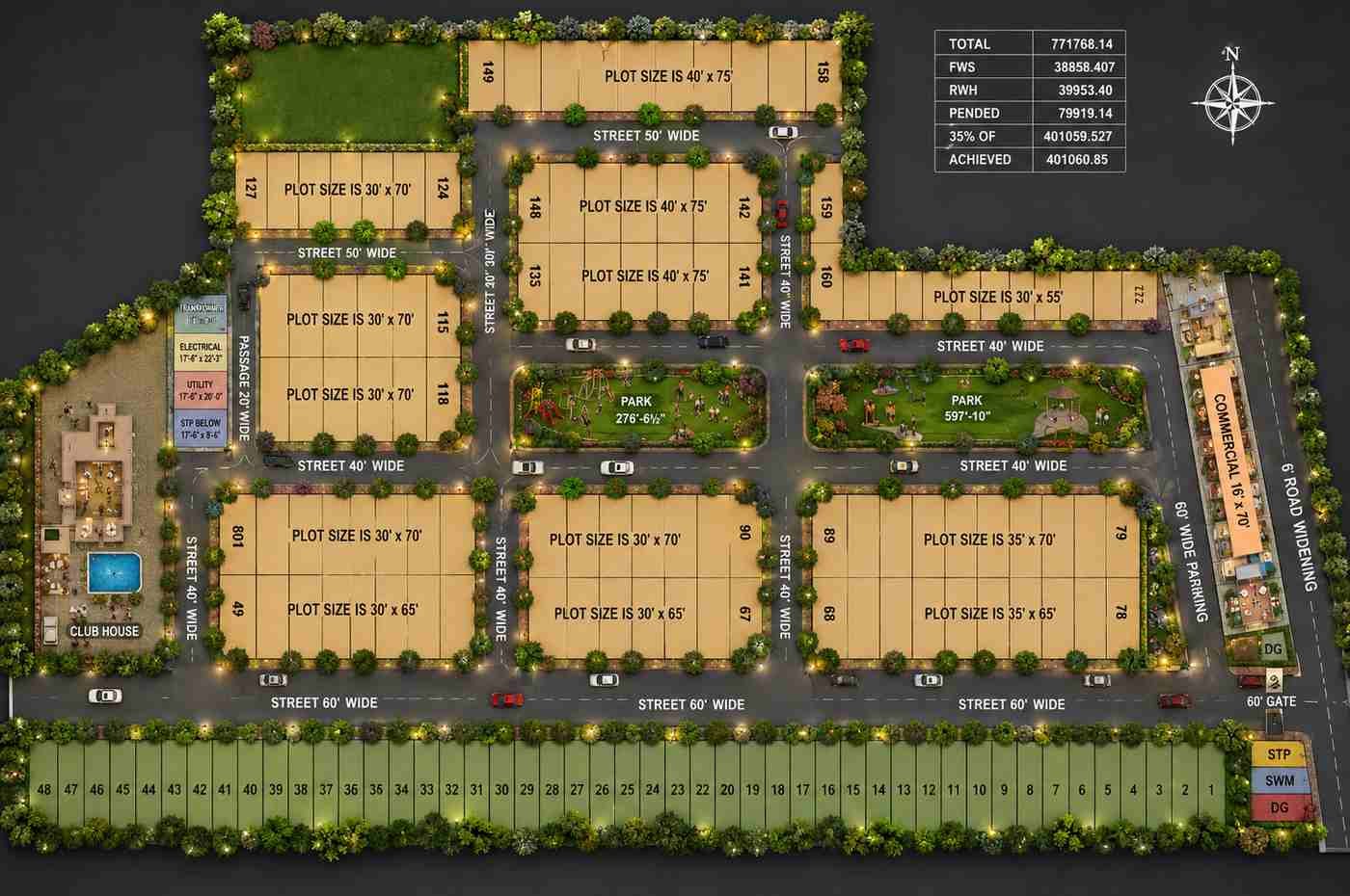 Residential estate site plan layout drawing supplied by a client at project start