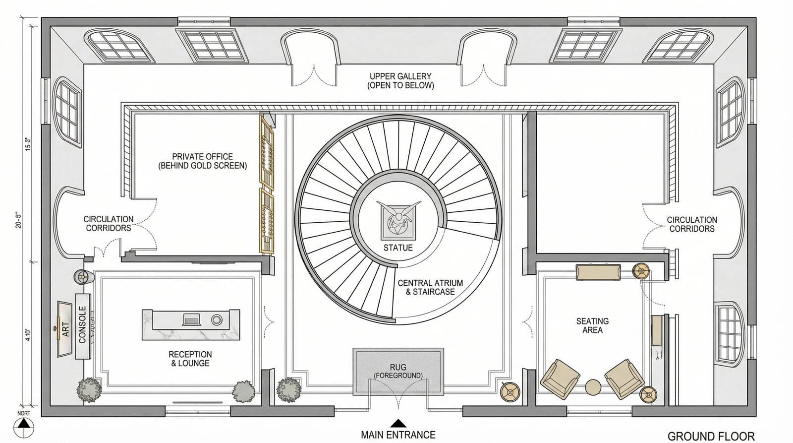 2D Floor Plan Drawing