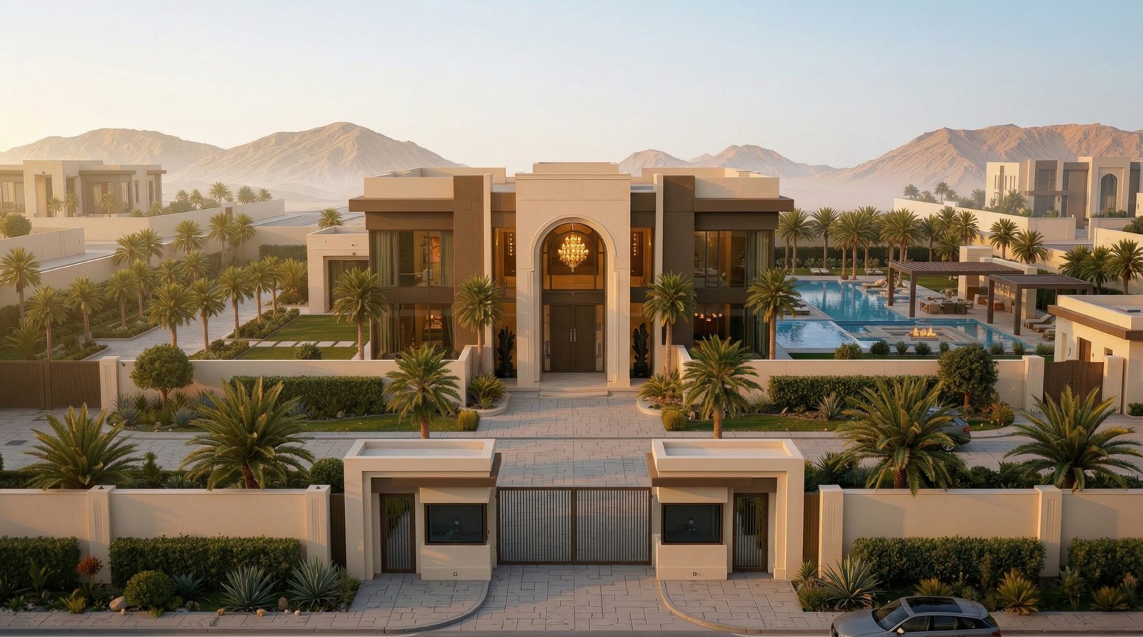 3D Exterior Rendering Riyadh Saudi Arabia – Luxury Villa & Resort CGI by Yantram Studio