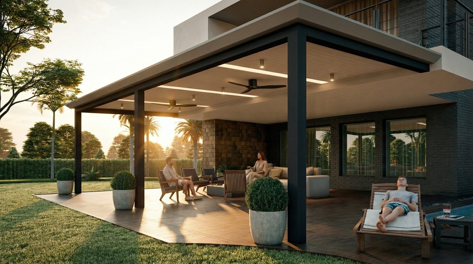 Landed Property D15 Singapore Modern House Exterior 3D Rendering Patio Design