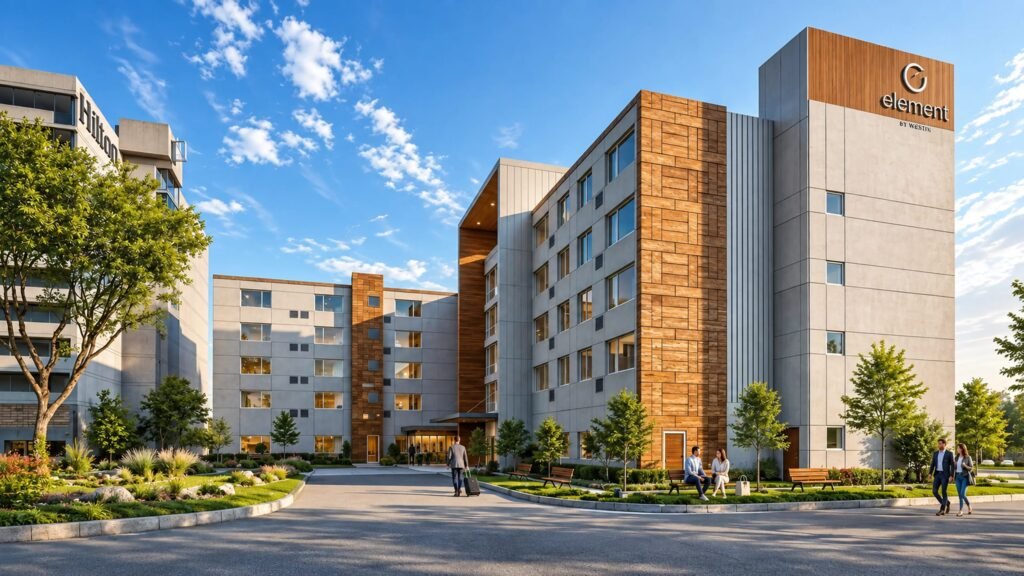 Mixed-use building exterior design with modern architecture — Photorealistic Architectural Renders Sydney