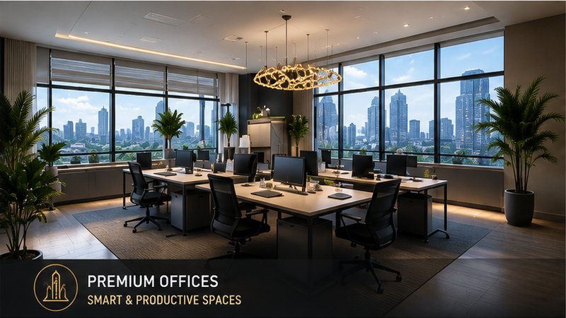 Premium office interior 3D walkthrough visualization