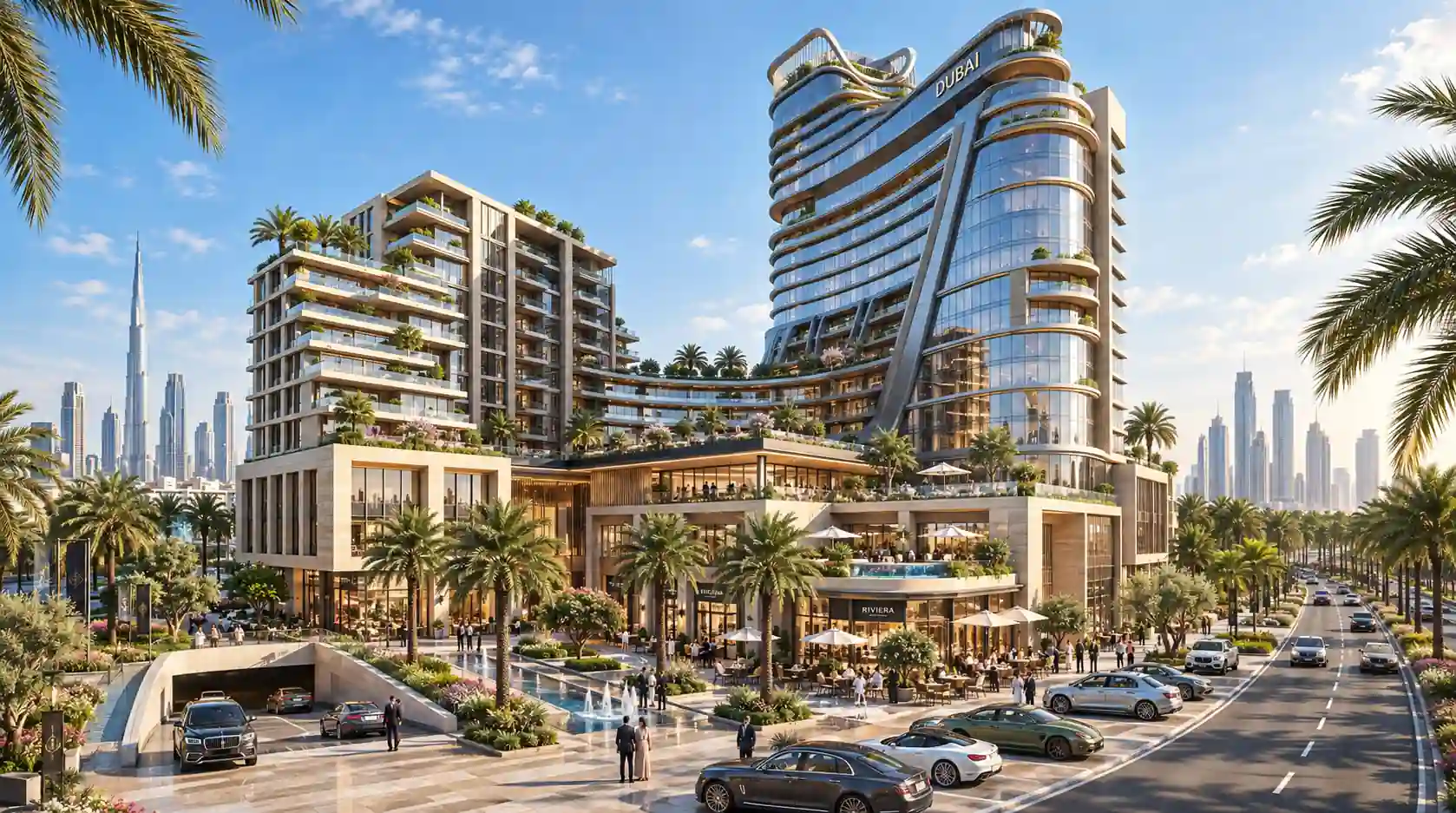 Best archviz studios middle east Saudi Arabia — modern commercial tower exterior 3D rendering in Riyadh — Photorealistic Architectural Renders Sydney