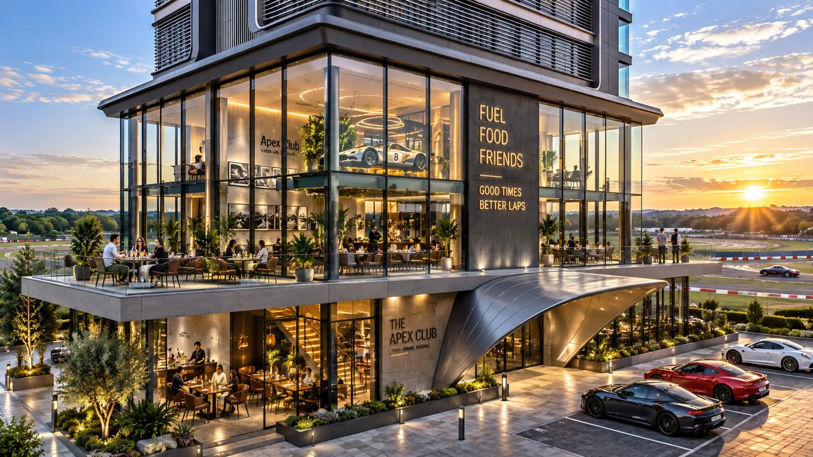 Modern high-rise restaurant exterior 3d rendering in Australia — Architectural Visualization Dubai