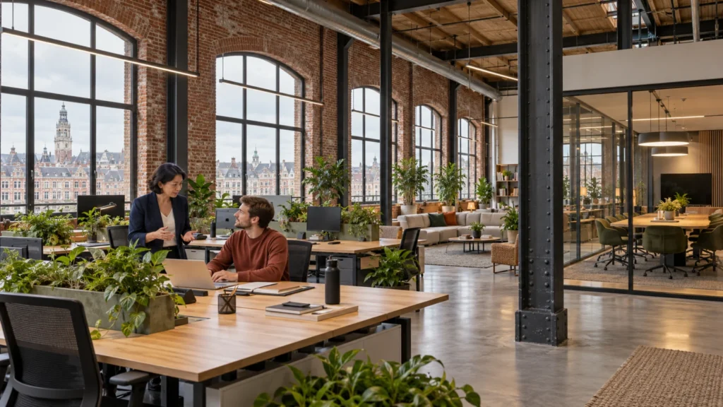 Lille coworking interior 3d rendering france — Architectural Visualization Company In France