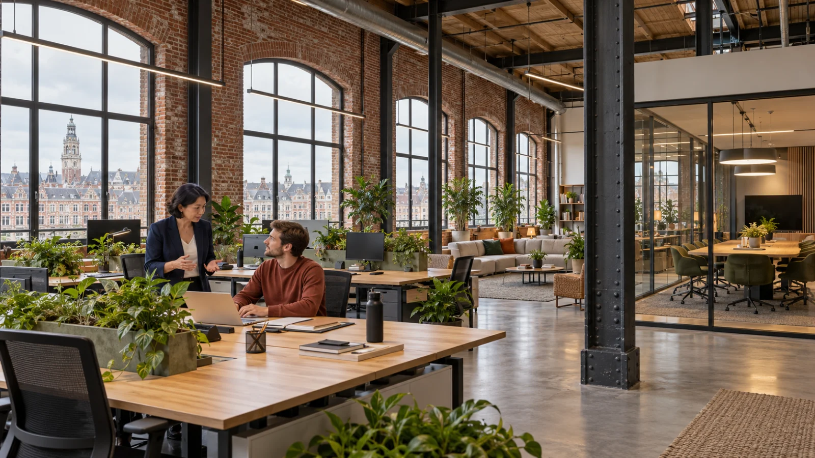 Lille coworking interior 3d rendering france — Architectural Visualization Company In France