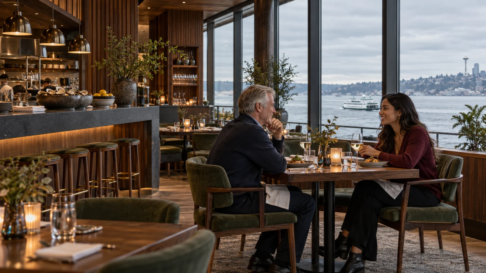 Seattle restaurant interior 3d rendering — Stockholm 3D Rendering Studio